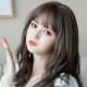 Girls' full head realistic shoulder and collarbone wig