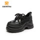 Ritai increased 7CM thick-soled loafers spring and autumn new women's single shoes fashion versatile trendy platform shoes commuting shoes