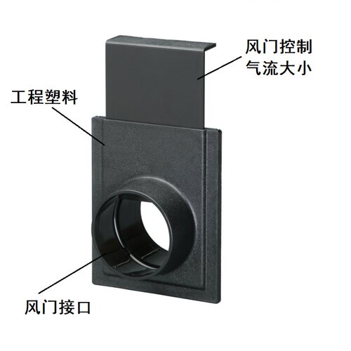 吸尘器风门 风闸 4“软管100mm接口接头气流大小控制闸门开关 - 图0