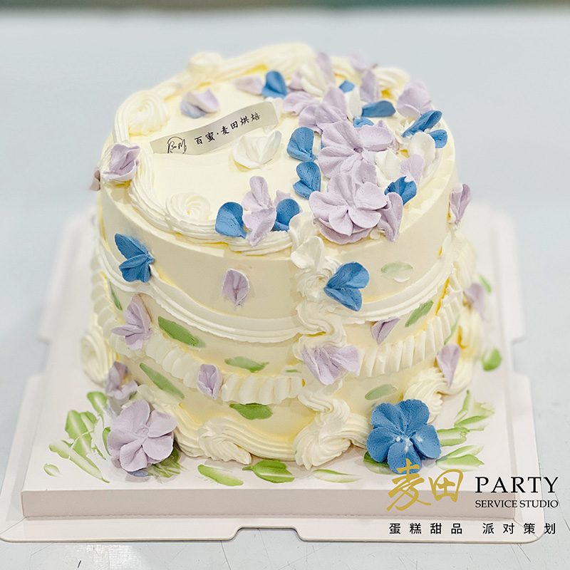 【麦田】女士妈妈蛋糕动物奶油裱花女神美女生日蛋糕定制南京配送 - 图0