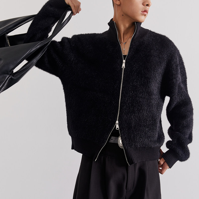 southstudio长绒针织外套男女春秋新款贴肤感开衫拉链长绒上衣,淘宝优惠券,粉丝福利购,淘宝优惠卷