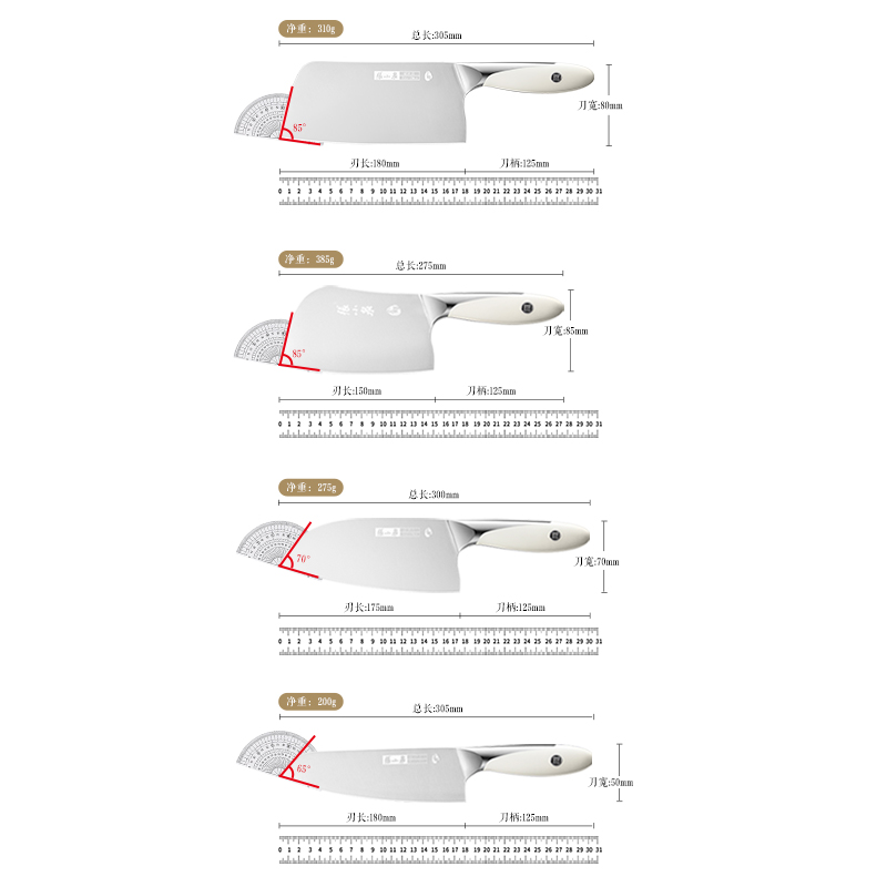 张小泉大师印菜刀家用刀具厨房切菜刀切片刀套装官方旗舰店正品 - 图3