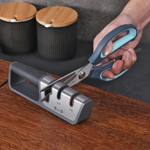 张小泉多功能磨刀神器 磨刀石快速磨刀器手动 家用菜刀厨房易磨刀 - 图2