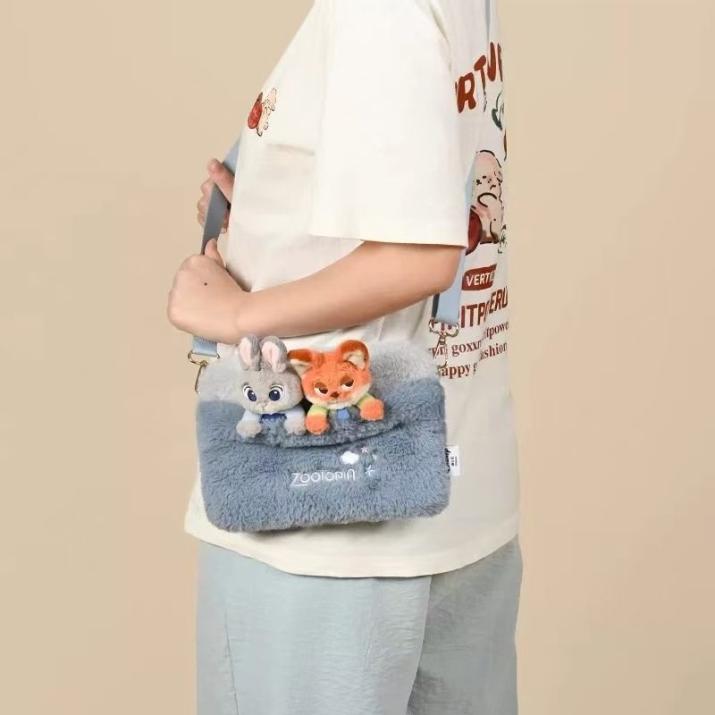 疯狂动物城朱迪狐狸兔子包包毛绒公仔斜挎包尼克玩偶单肩斜挎包包,淘宝优惠券,粉丝福利购,淘宝优惠卷