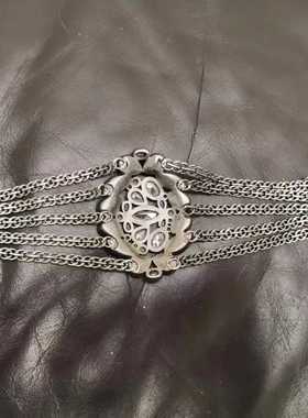 手链重工金属中古简约莱茵石