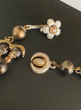 特价 中古饰品首饰 Regency 波西米亚风三层黄琉璃项链（不退换）