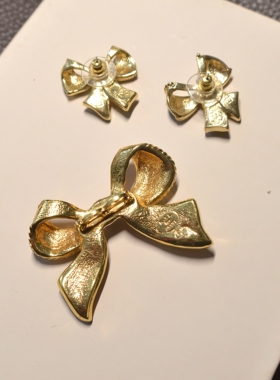 中古首饰雅芳KJL蝴蝶结套装