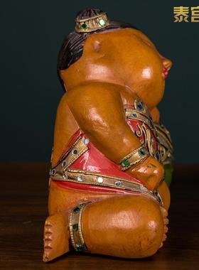 泰国进口工艺品男女娃娃摆件