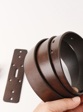 新品美洲鞍革染色皮带 无头男士腰带韩版时尚潮男4.5MM带条