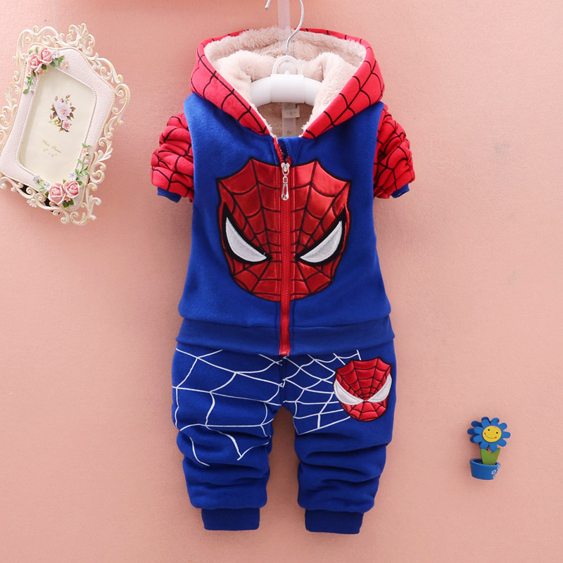 宝宝冬装套装男0-1-2-3岁韩版潮幼儿衣服女童加绒加厚两件套4洋气
