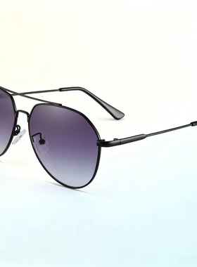 时尚新款大框金属太阳镜欧美双鼻梁蛤蟆镜防紫外线飞行员墨镜