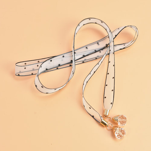 春夏新品女士打结细腰带百搭波点装饰连衣裙腰链时尚雪纺衬衫腰绳 - 图1