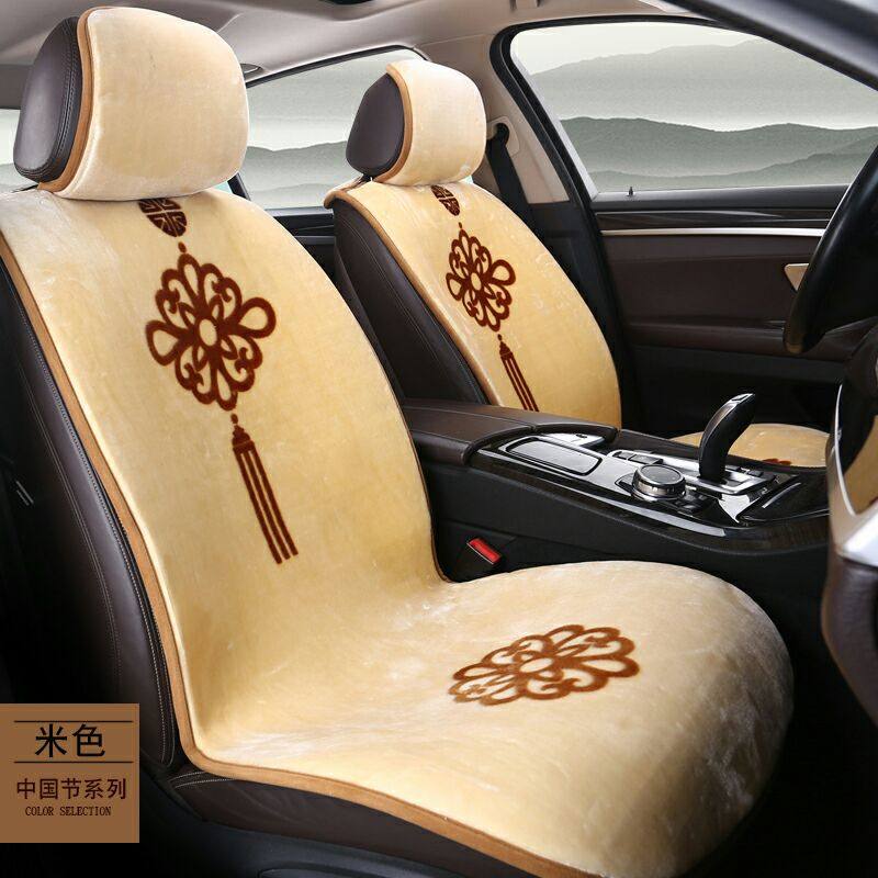 秋冬季新款仿羊毛汽车坐垫座套地毯式短羊绒座垫五座通用厂家直销