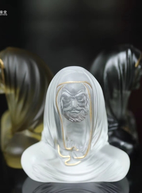 心缘堂琉璃禅意摆件【虚空】小和尚琥珀菩提客厅卧室玄关装饰品