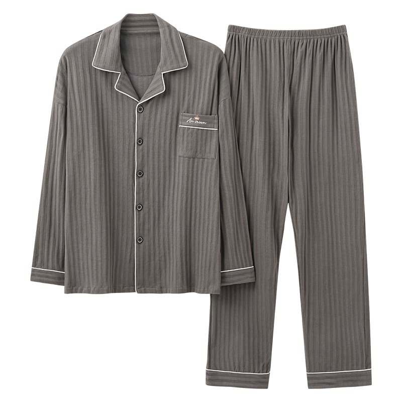 北极绒2025年新款男士睡衣纯棉长袖春秋季青年冬天家居服两件套装,淘宝优惠券,粉丝福利购,淘宝优惠卷