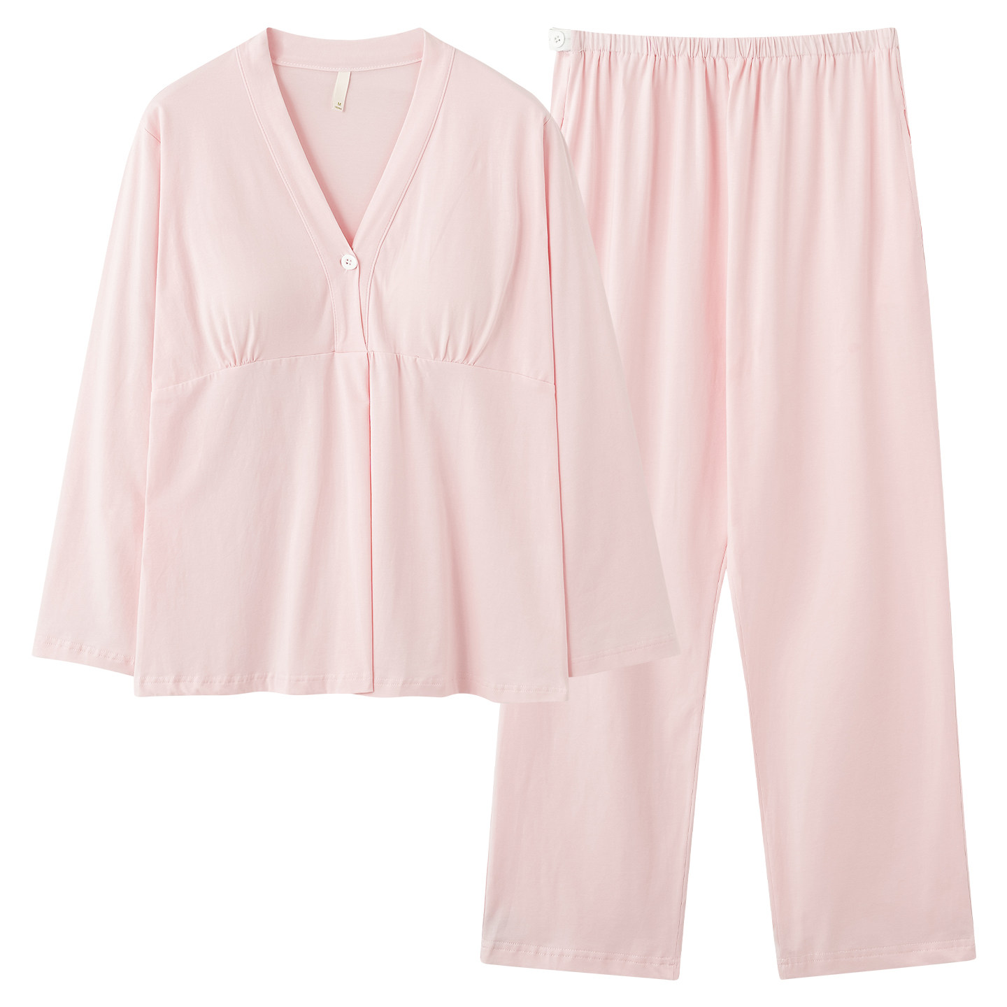 纯棉月子服睡衣春秋季女款带胸垫一体和服待产宽松家居服哺乳孕妇,淘宝优惠券,粉丝福利购,淘宝优惠卷