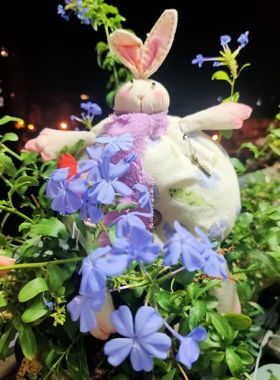 纯手工布艺大肚兔复古兔子玩偶公仔可爱手工布艺橱窗摆件拍摄道具