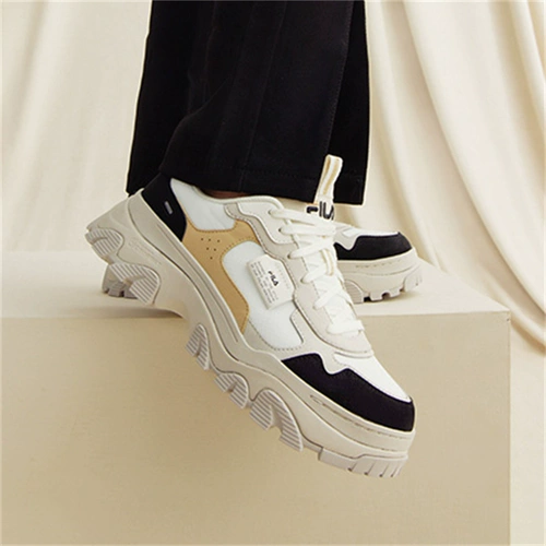 FILA HIKE, женская обувь с небольшим ароматом, новые летние дышащие парусиновые туфли, повседневная женская обувь для пап на толстой подошве с увеличенной подошвой