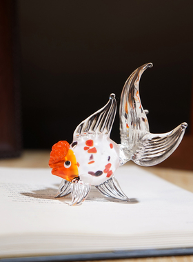 大师金鱼手工玻璃小摆件