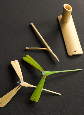 竹制蜻蜓平衡悬浮摆件