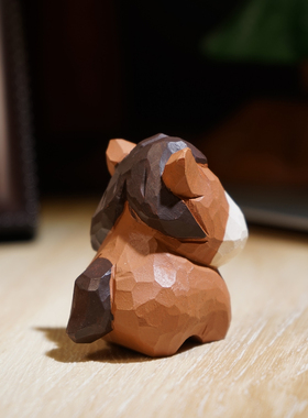 小马驹手工木雕小摆件桌面卡通可爱十二生肖系列午马生日小礼物