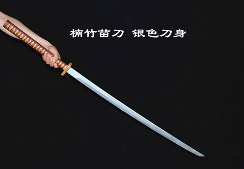 苗刀唐刀拔刀训练木刀竹压居合木刀带鞘剑道居合道用居合刀竹刀 - 图0