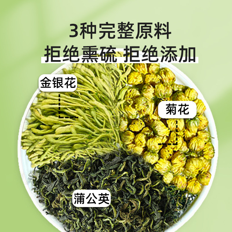 蒲公英金银花茶菊花三角包去袋泡组合花茶凉茶火胎菊婆婆丁中药茶,淘宝优惠券,粉丝福利购,淘宝优惠卷