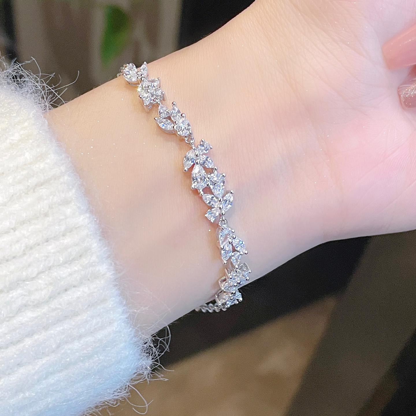 「紫藤花」S999纯银手链女款2025新款轻奢小众精致送女生生日礼物 - 图0