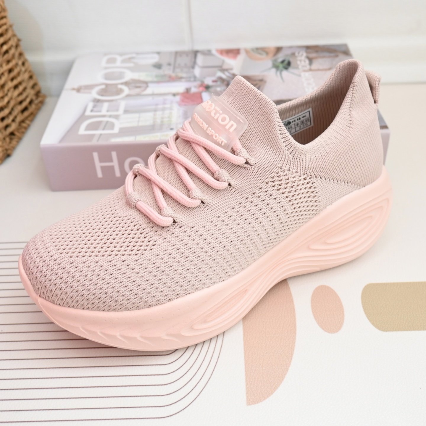 26春季新款老北京透气飞织网面轻便厚底健步舒适休闲妈妈鞋女单鞋,淘宝优惠券,粉丝福利购,淘宝优惠卷