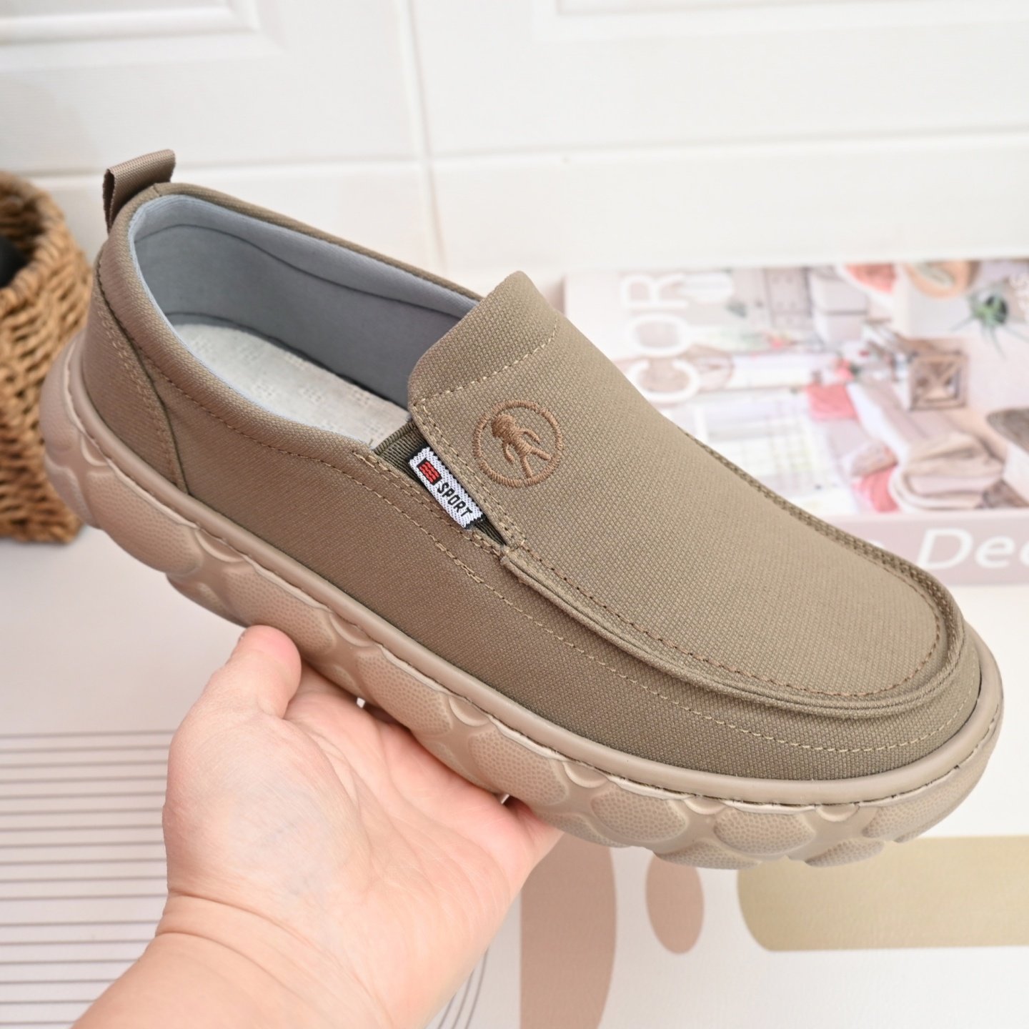 26春季新款老北京布鞋透气宽脚圆头一脚蹬超轻软底爸爸休闲男单鞋,淘宝优惠券,粉丝福利购,淘宝优惠卷