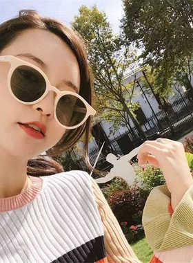 街拍蹦迪糖果色太阳镜韩版潮流