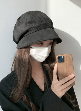 日系素颜渔夫帽女秋冬显脸小