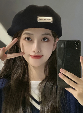 大头围反戴前进帽女秋冬显脸小