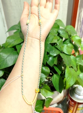 2mm手工编织股线蜜蜡小花朵吊坠绳玛瑙唐卡项链绳挂坠绳锁骨链绳