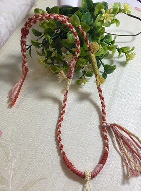 手工编织金刚结吊坠项链绳diy藏式棉绳可穿唐卡佛牌脖挂绳中国风