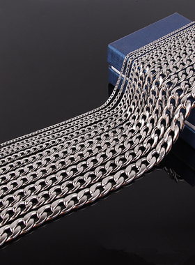 潮牌钛钢不绣钢古巴项链美式嘻哈