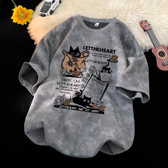 American summer high street casual short-sleeved T-shirt