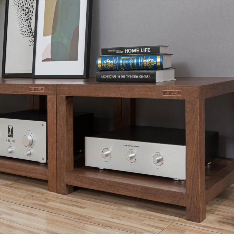 Mingjiang solid wood amplifier rack integrated equipment cabinet