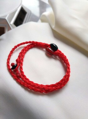 正品天然玛瑙手编手绳可定制情侣 假一赔十 欢迎打假