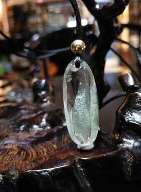 正品天然绿幽灵水晶水滴吊坠水晶水滴挂件现货假一赔十欢迎打假