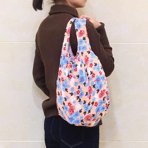 伸缩魔术袋便携购物袋超大号泡泡包大容量褶皱包高颜值环保手提包 - 图1