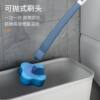 Household wall-mounted disposable toilet brush without blind spots
