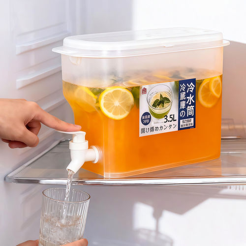 冰箱冷水壶带龙头家用凉水壶冰水冷泡壶大容量耐高温水果饮料茶桶 - 图1