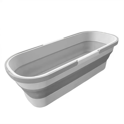 拖地折叠水桶塑料拖把桶长方形储水拖地盆带轮拖地桶大容量水桶 - 图3