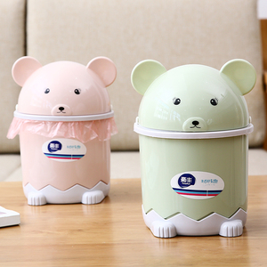 桌面摇盖式垃圾桶