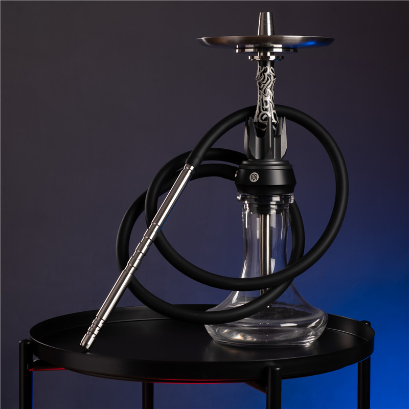 Yimi Hookah | 一米水烟皇冠系列水烟壶小号单管水烟壶酷黑涂鸦壶 - 图0