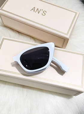 折叠墨镜女猫眼复古防晒窄框小脸