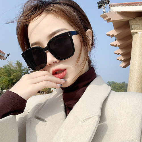 大框墨镜2024新款潮女韩版圆脸大脸显瘦黑色个性男太阳镜防紫外线 - 图0