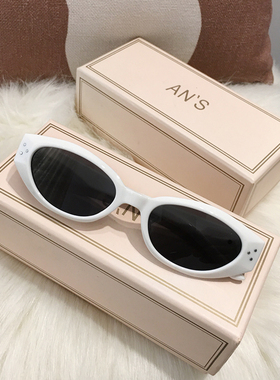 韩版猫眼墨镜女窄框红色方圆脸辣妹y2k复古防紫外线小脸款太阳镜