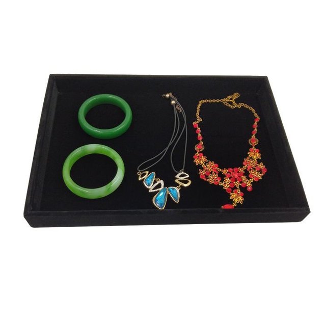 Jewelry tray velvet display box necklace tray ring box earring storage box jewelry display rack display window